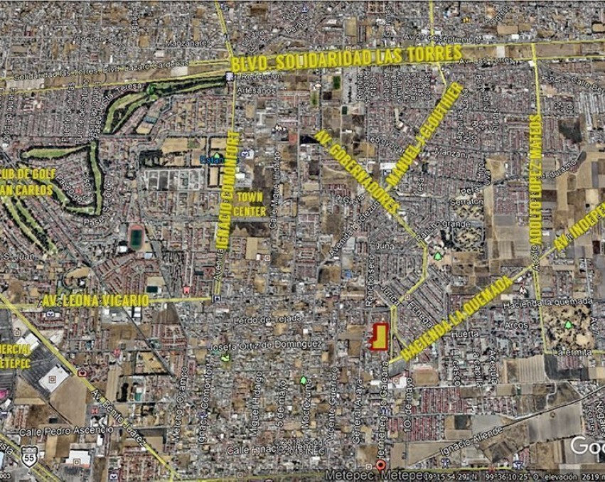 Venta de terreno de 12,500 m en Metepec